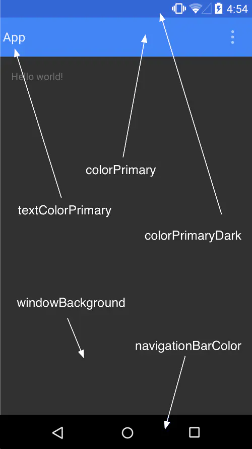 Android UI color names